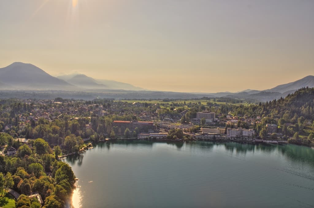 lake bled sunrise