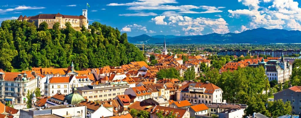 Panorama of Ljubljana Castle and the city