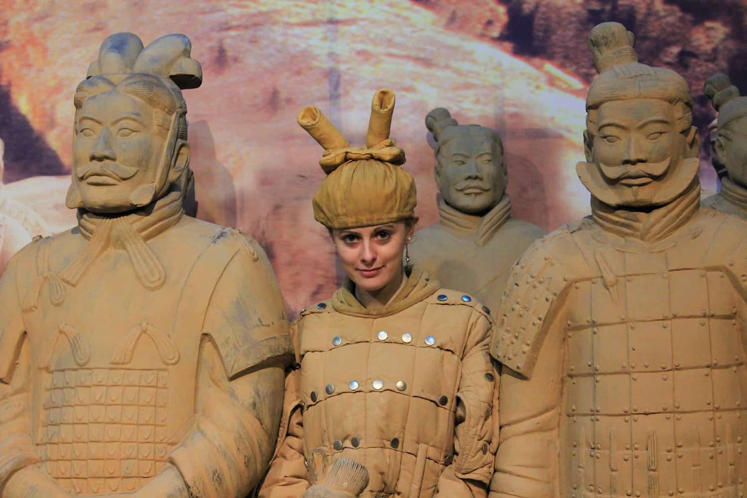 girl dressed as a terracotta warrior