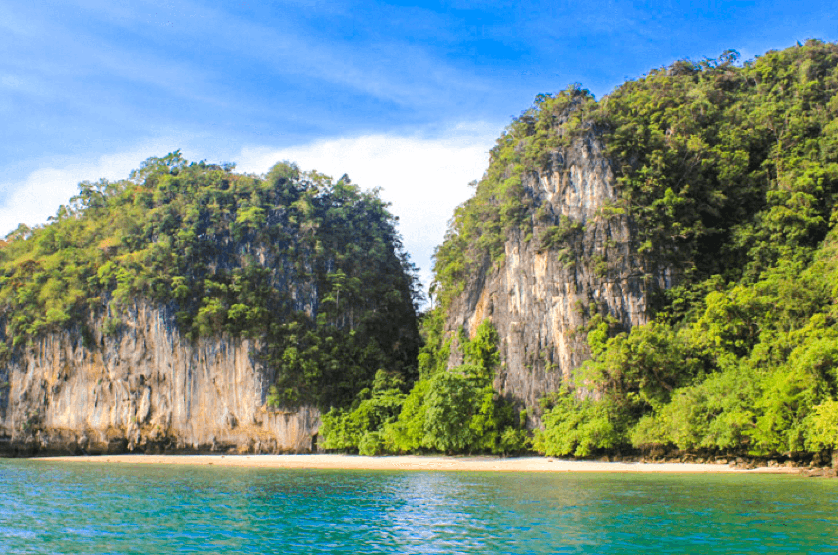 Beach on Koh Hong in Phang Nga National Park