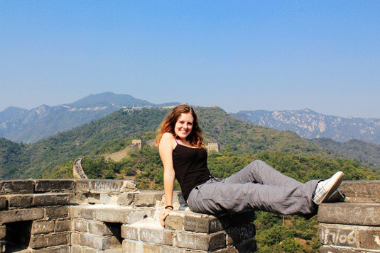 lauren on the great wall of china