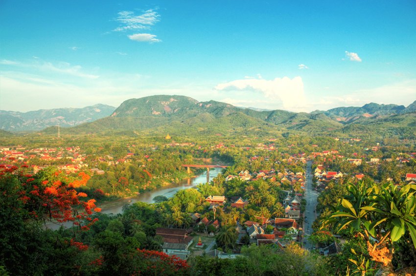 luang prabang sunset