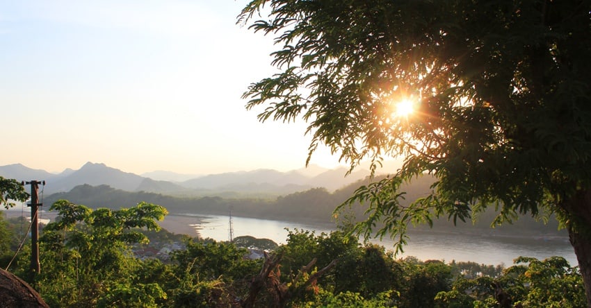 luang prabang sunset