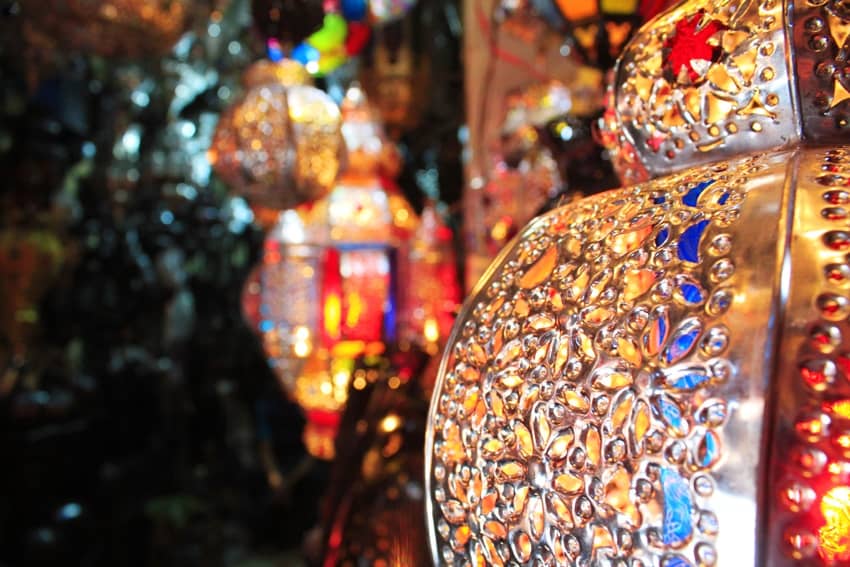 lanterns in marrakech medina