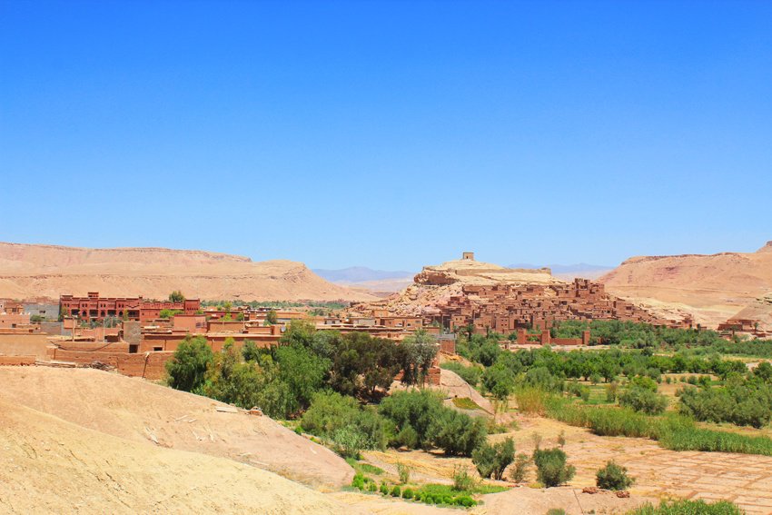 berber village in the sahara desert morocco