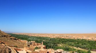 berber village in the sahara desert morocco