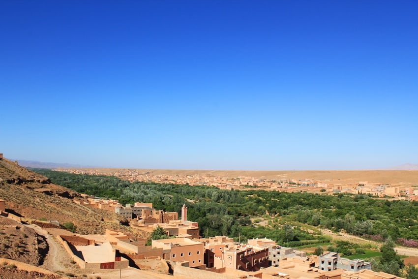 berber village in the sahara desert morocco