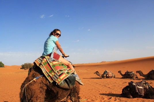 sahara desert on a camel