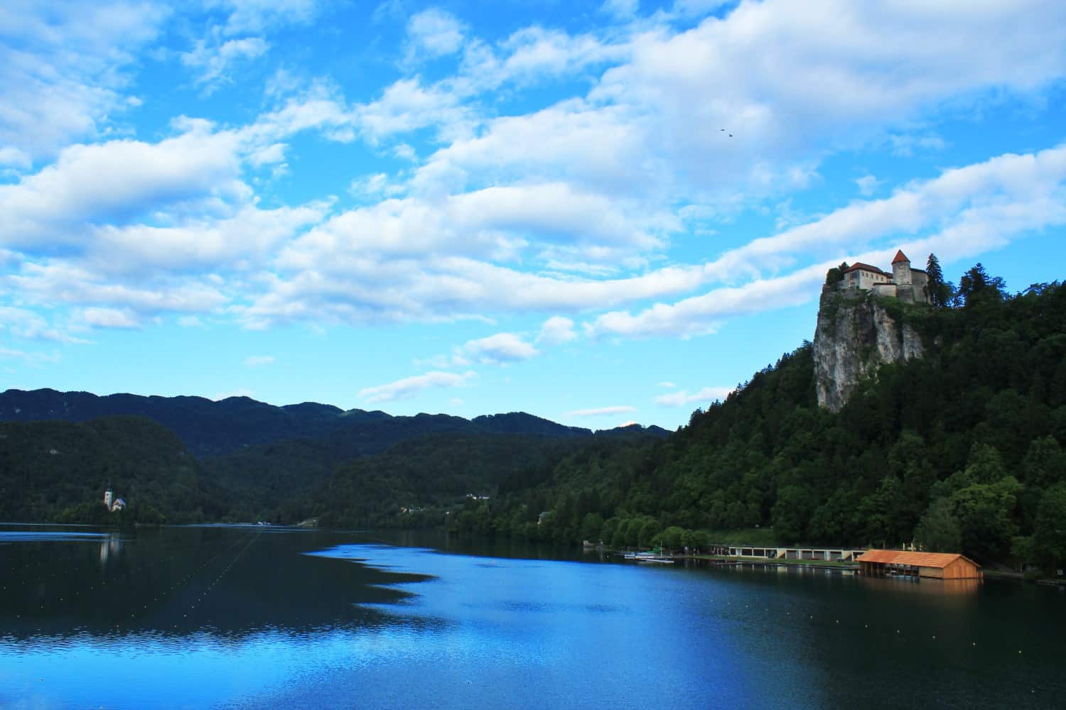 Bled Castle from a hot air balloon ride