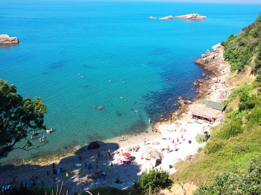 Beach in Ulcinj, Montenegro Beach in Ulcinj, Montenegro