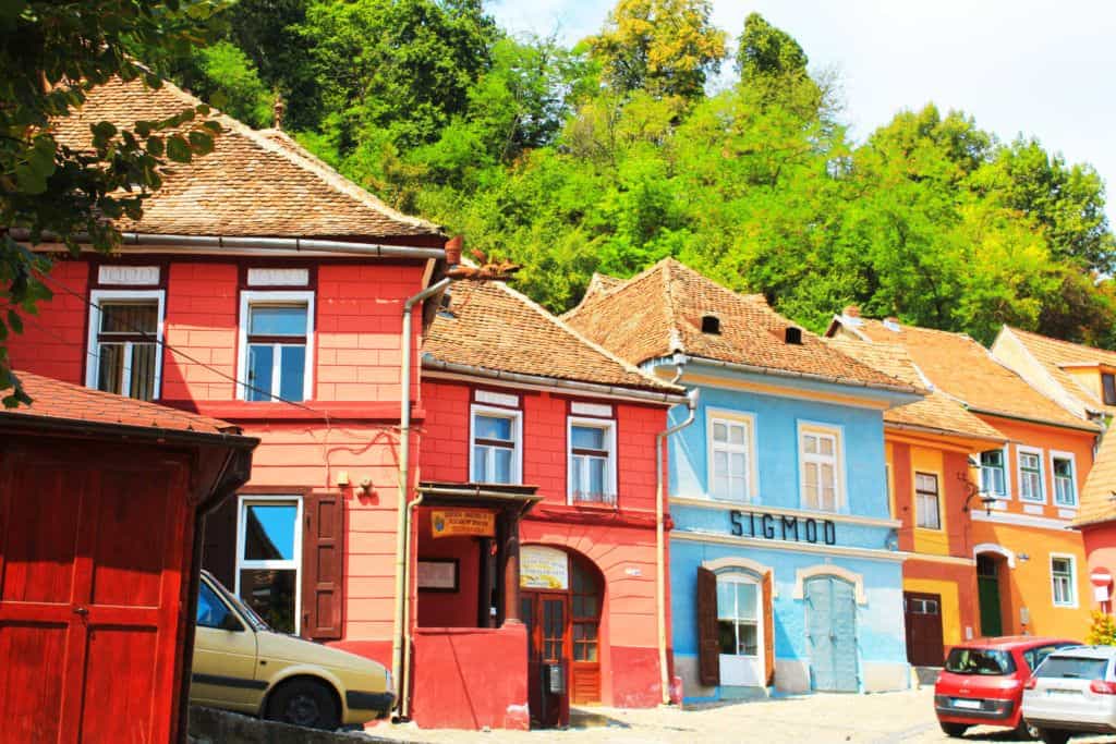 Colourful building in Sighisoara