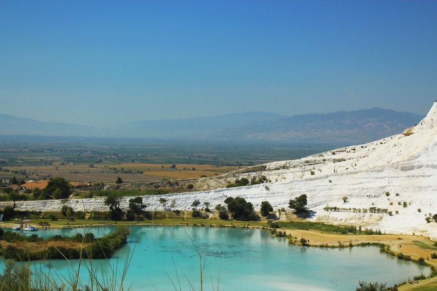 Pamukkale travertines and lake