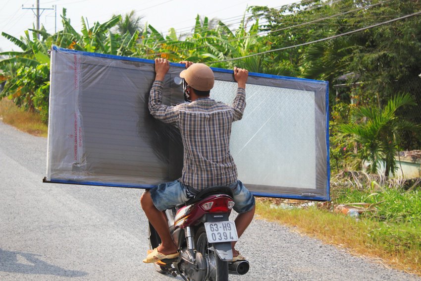 a door on a scooter vietnam