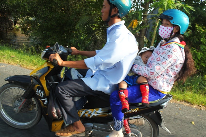 baby on a scooter
