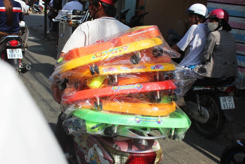 skateboards on a scooter