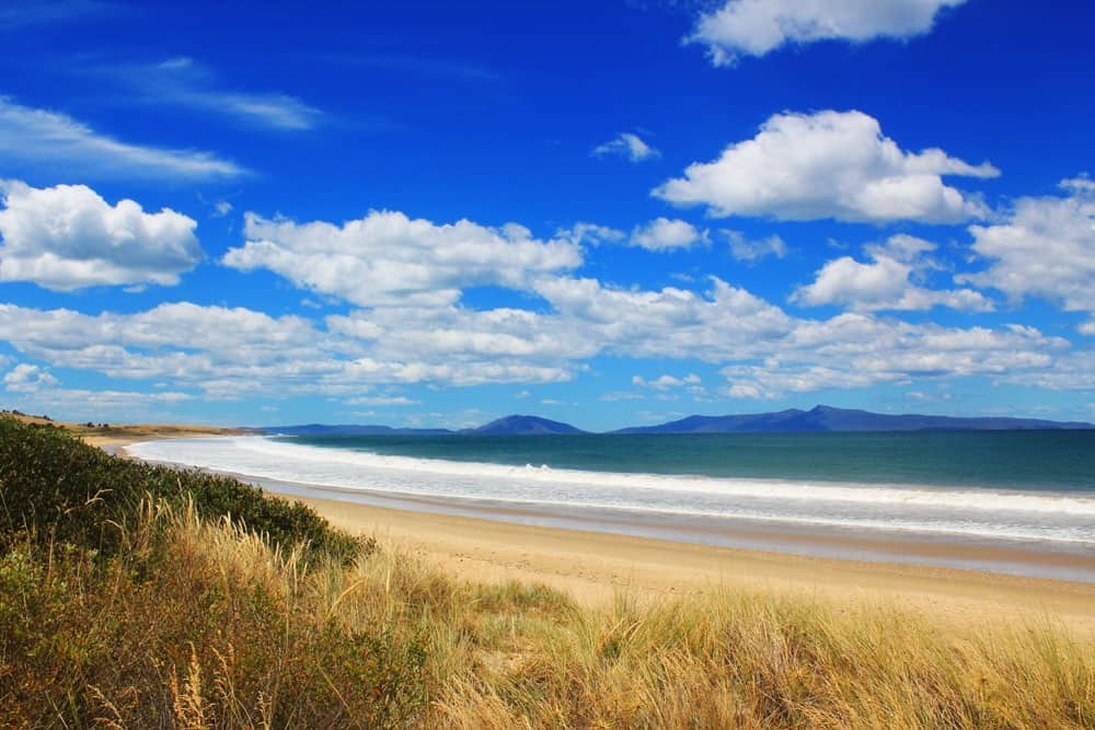 A Deserted beach in Tasmania