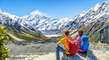 Couple looking at Mount Cook