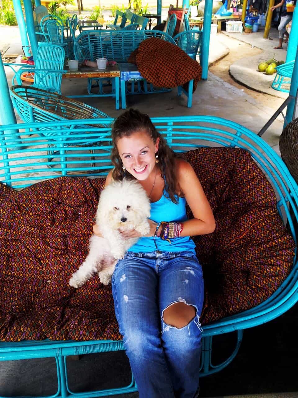 puppy cuddling in Cambodia puppy cuddling in Cambodia