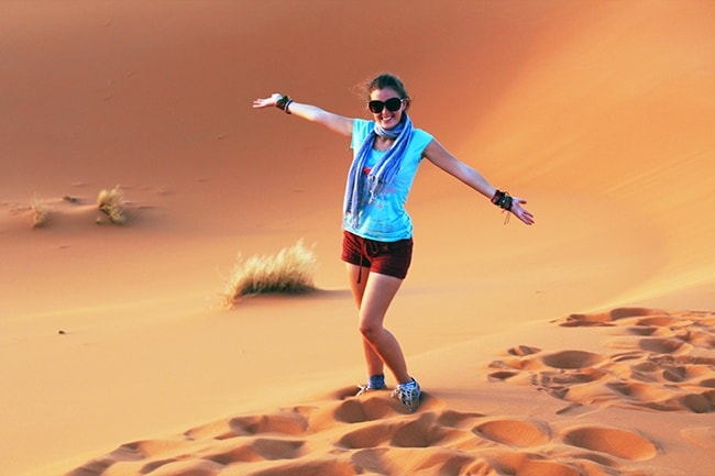 Lauren in the sahara desert