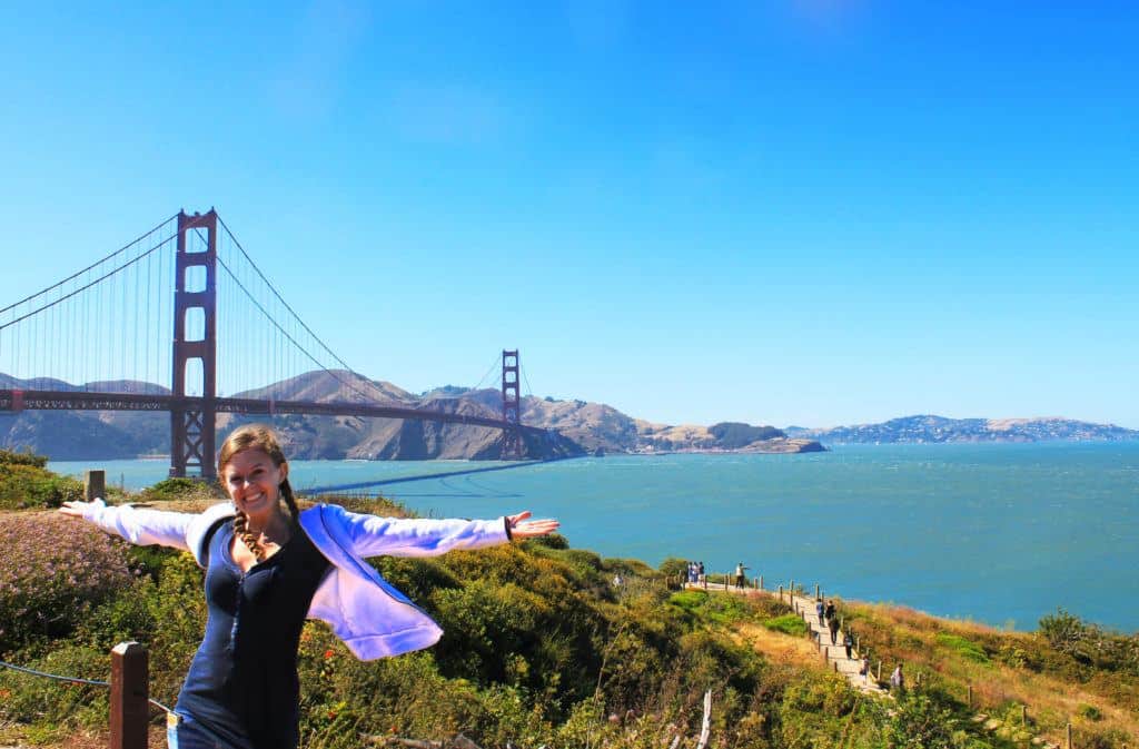 Lauren at the Golden Gate Bridge
