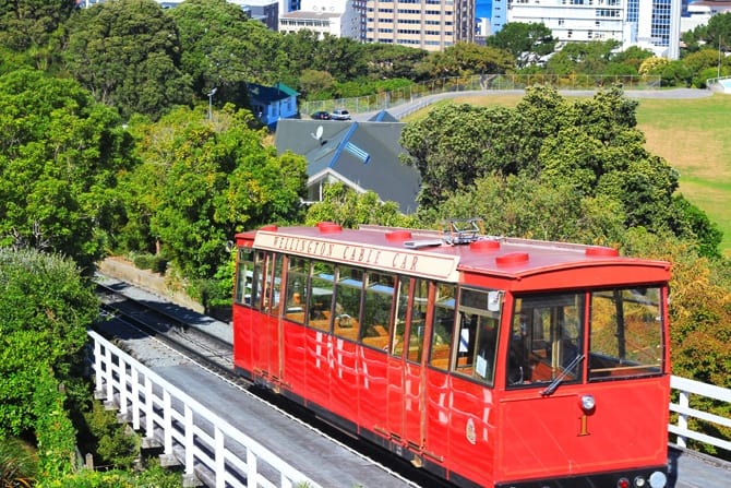 red cable car wellington