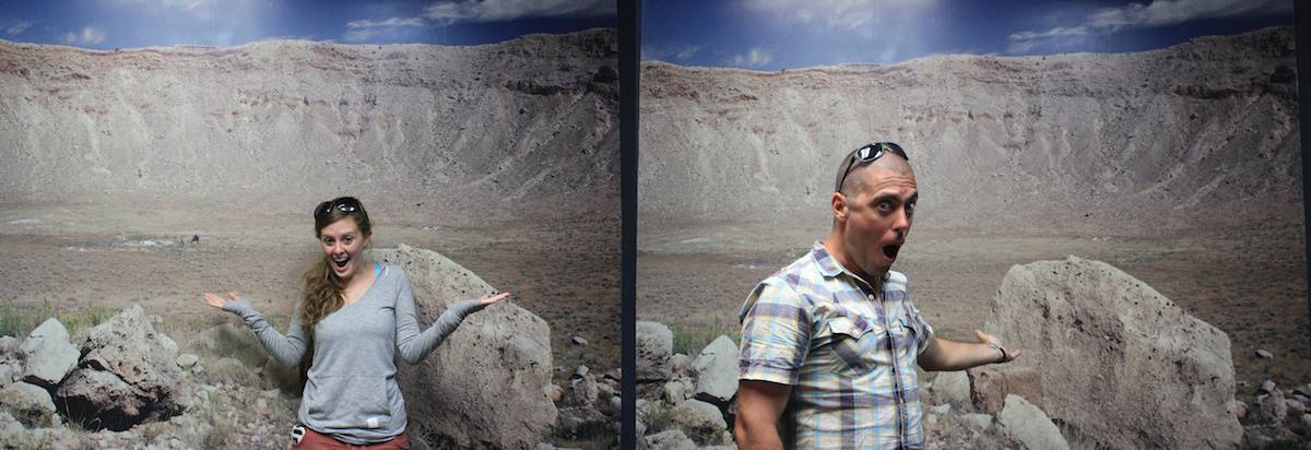Lauren and Dave at Meteor Crater Lauren and Dave at Meteor Crater