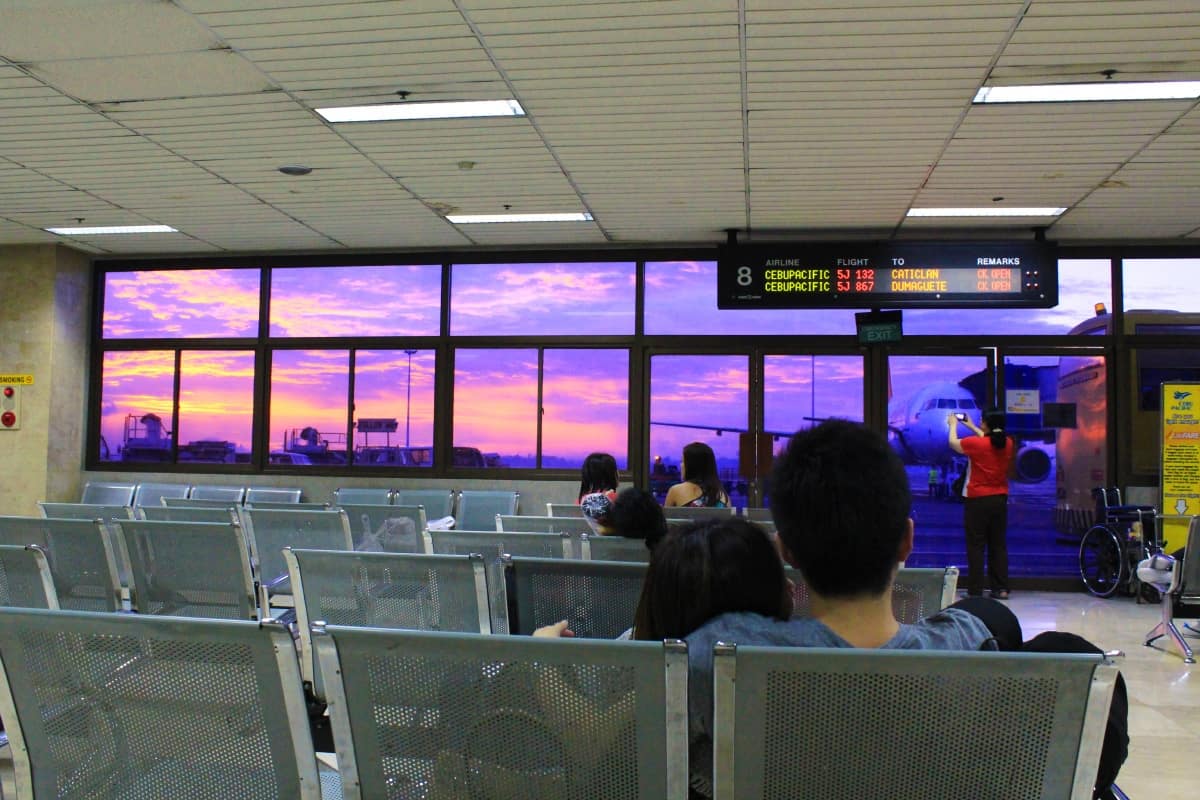 Sunset in Manila airport