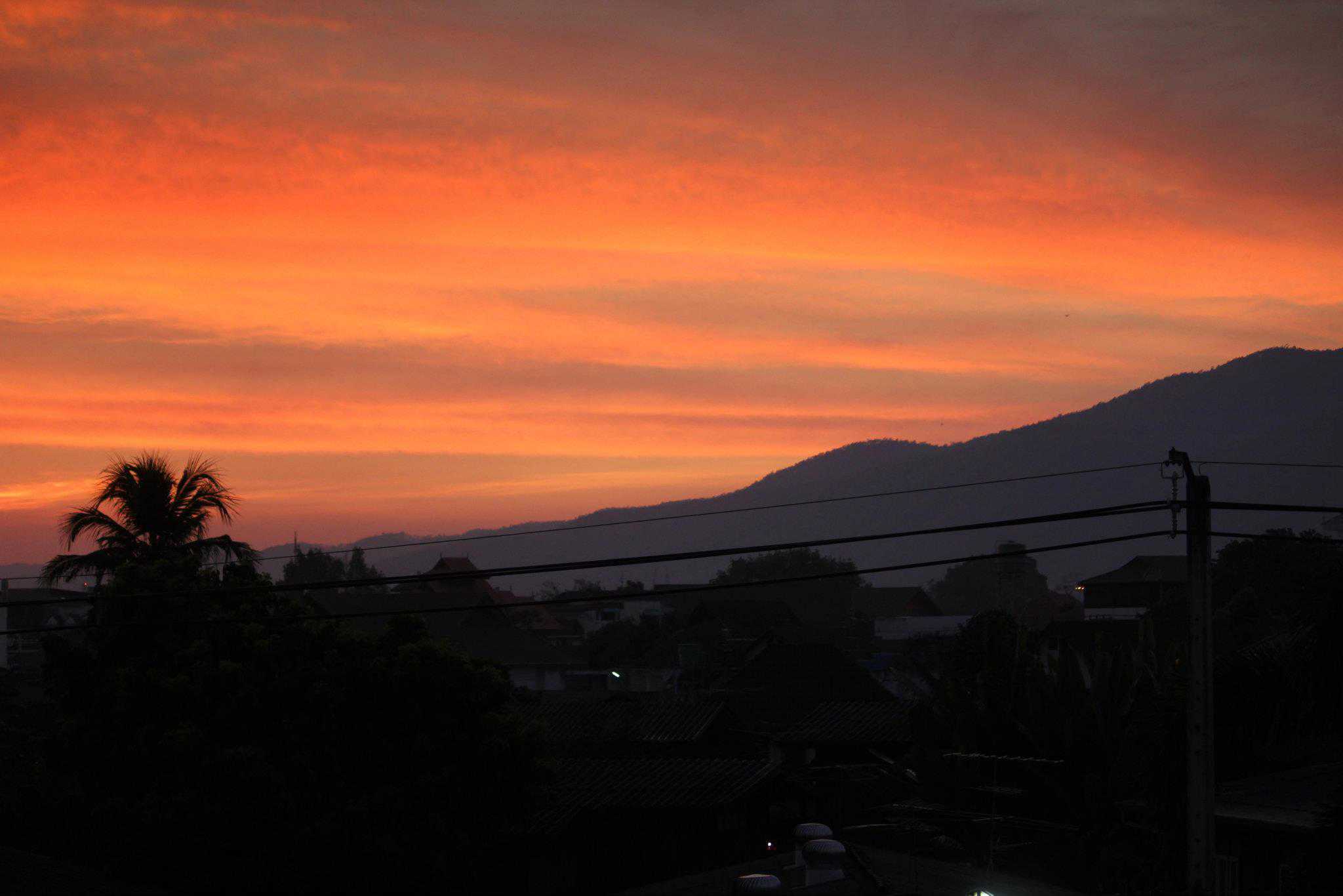 Chiang Mai sunset from my apartment