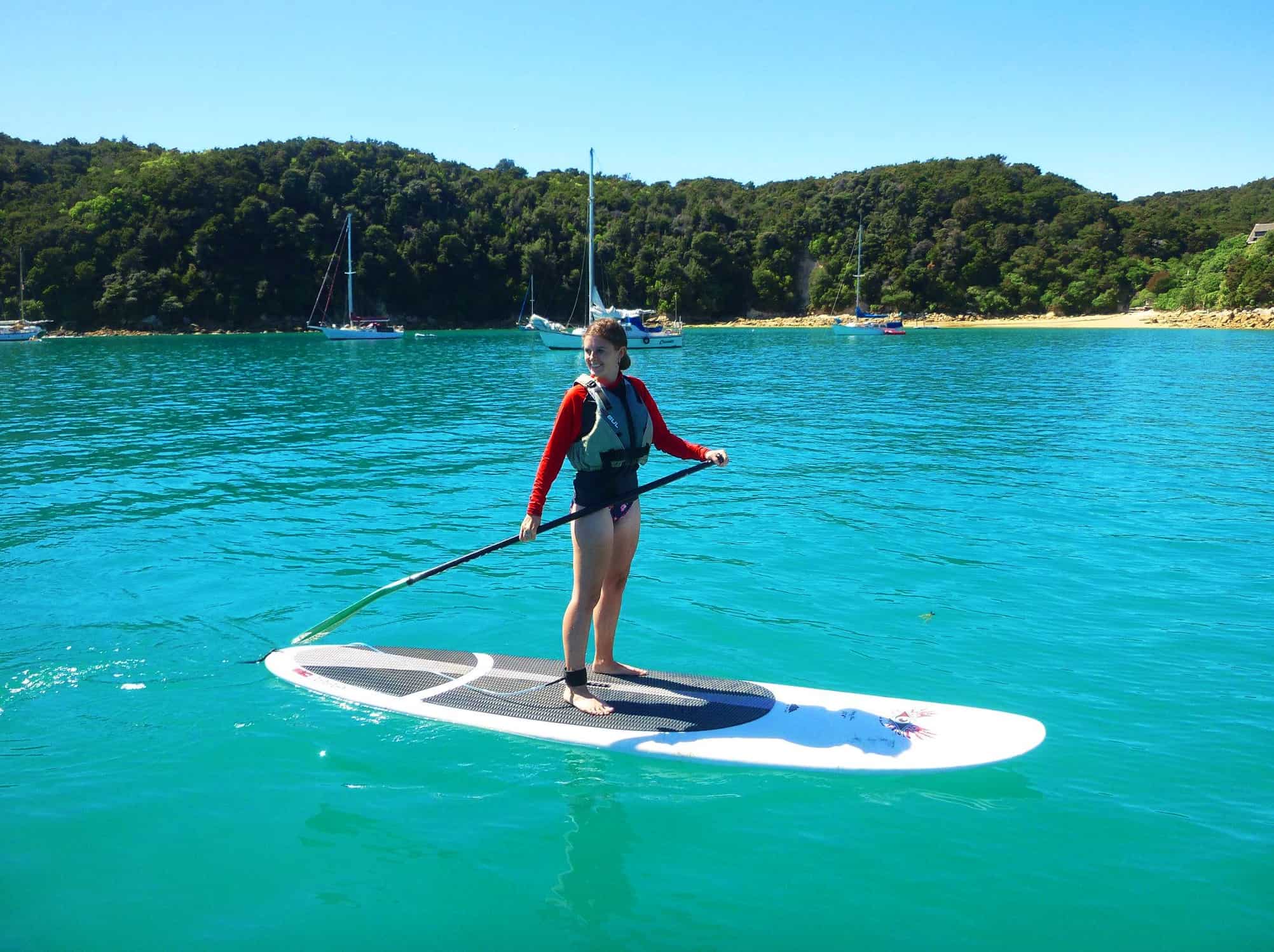 Paddleboarding in New Zealand