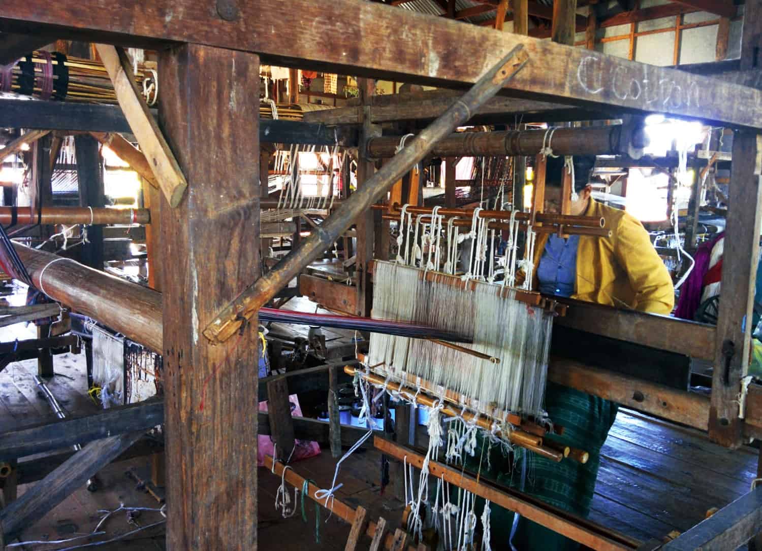 Inle Lake Lotus Weaving Workshop