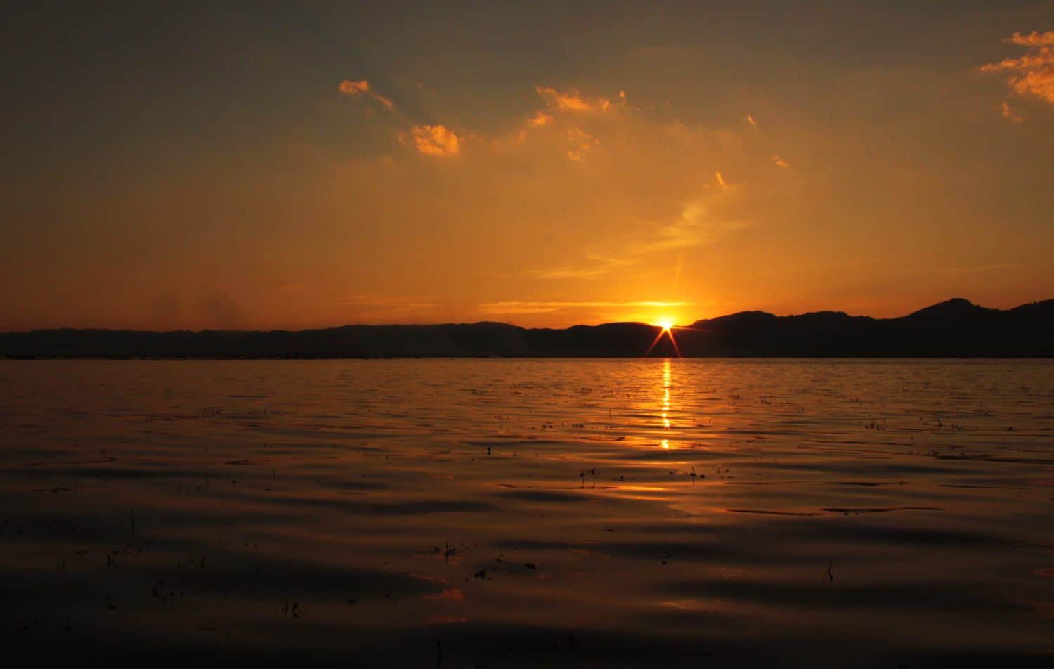 Sunset on Inle Lake