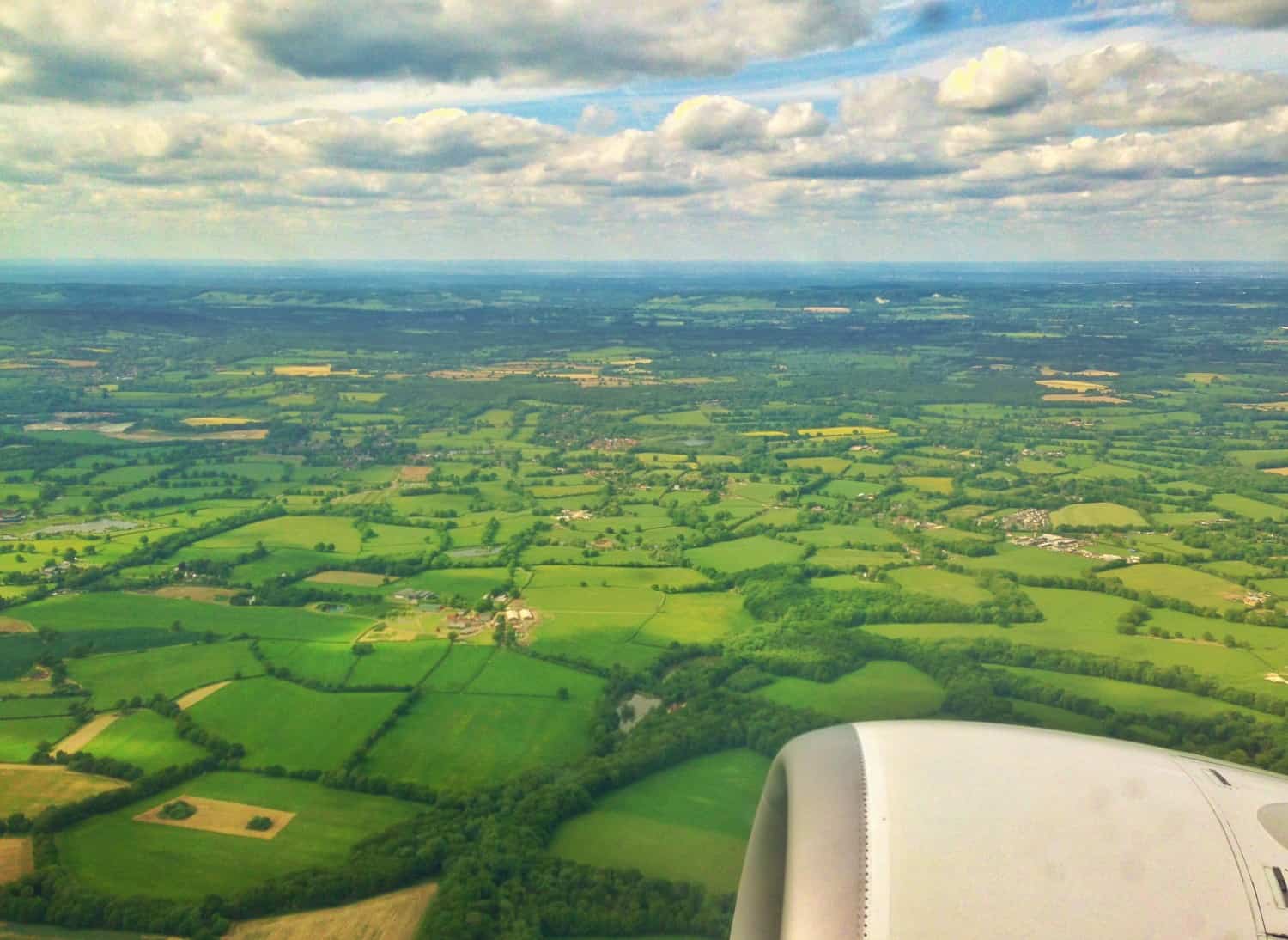 Views flying into London