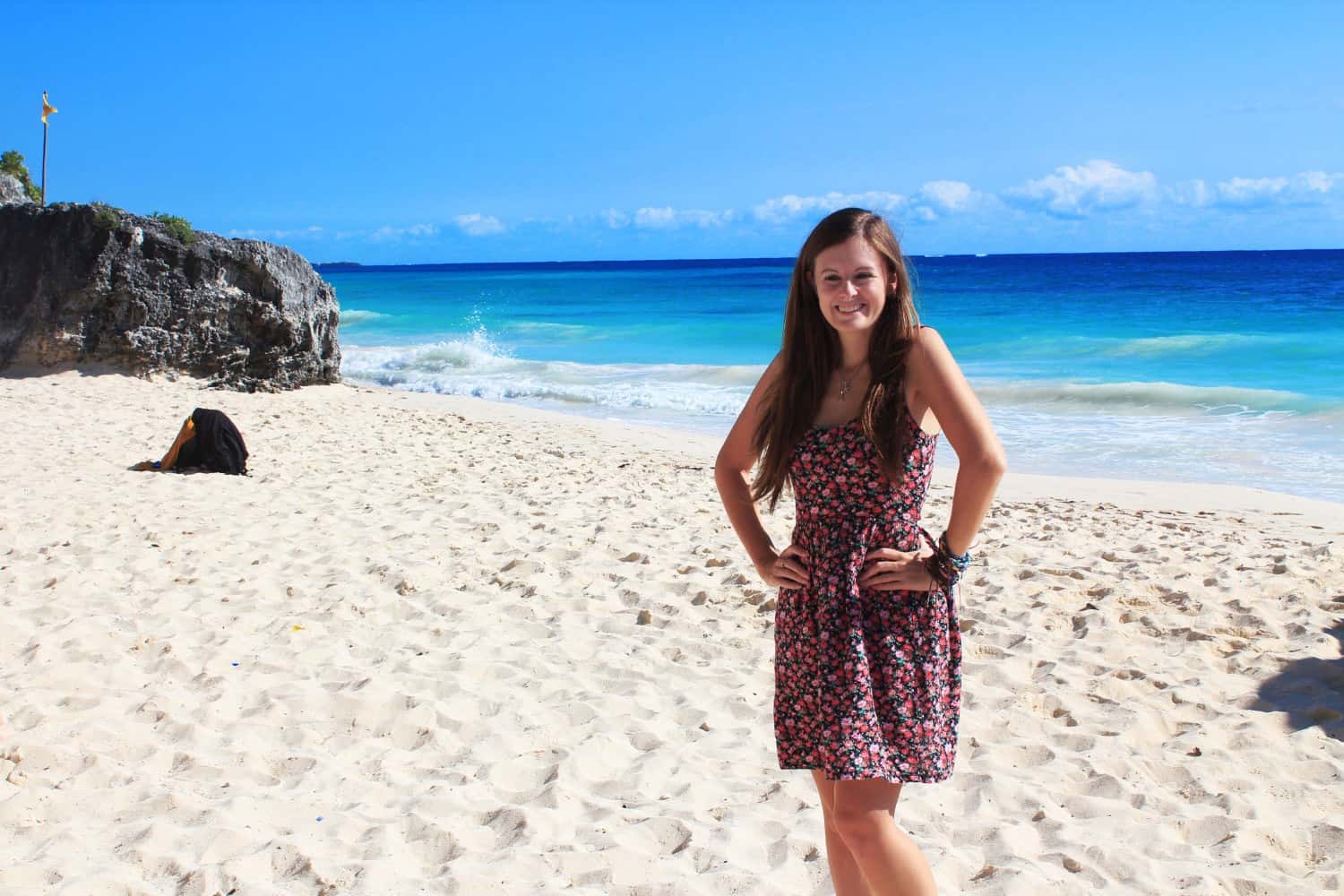 Lauren on the beach in Tulum