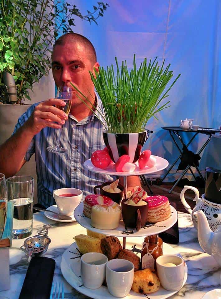 Dave at afternoon tea