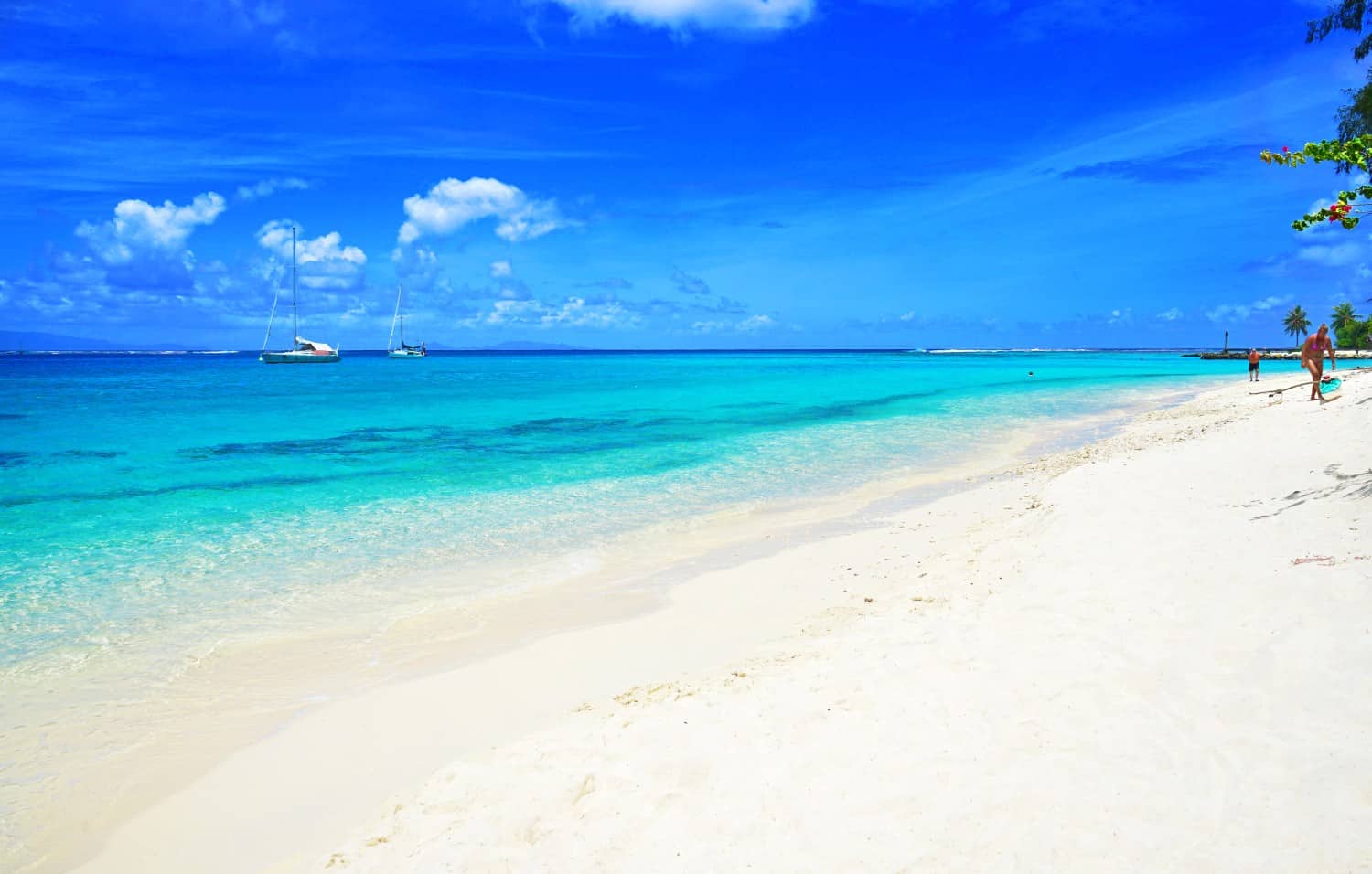 A beautiful beach on Huahine, French Polynesia