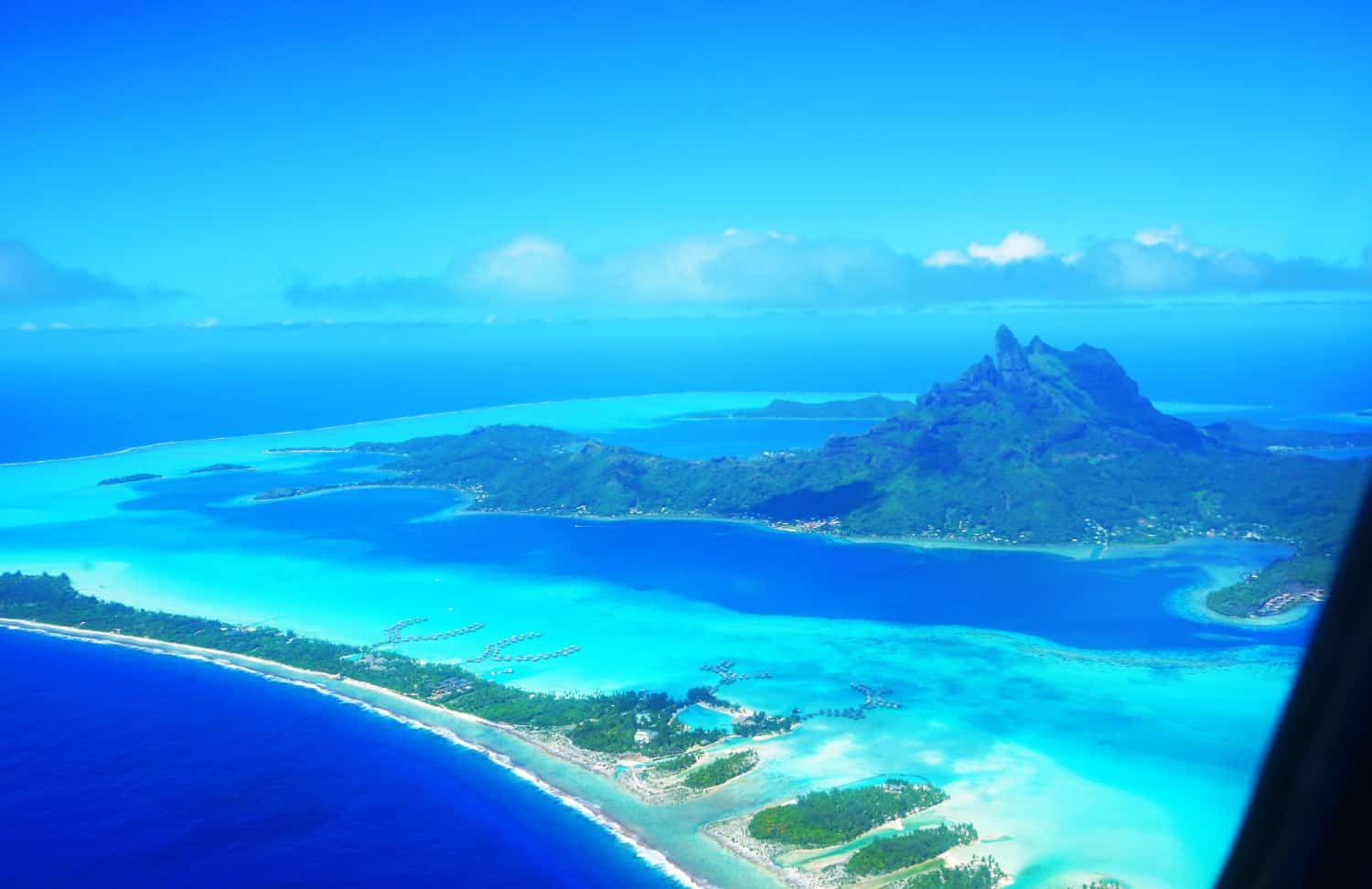 A view of Bora Bora from my flight over there.