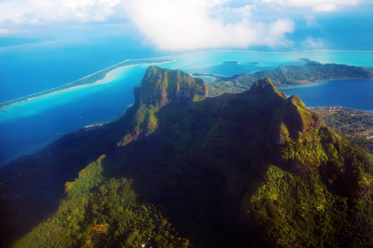 Views of Bora Bora as we came in to land