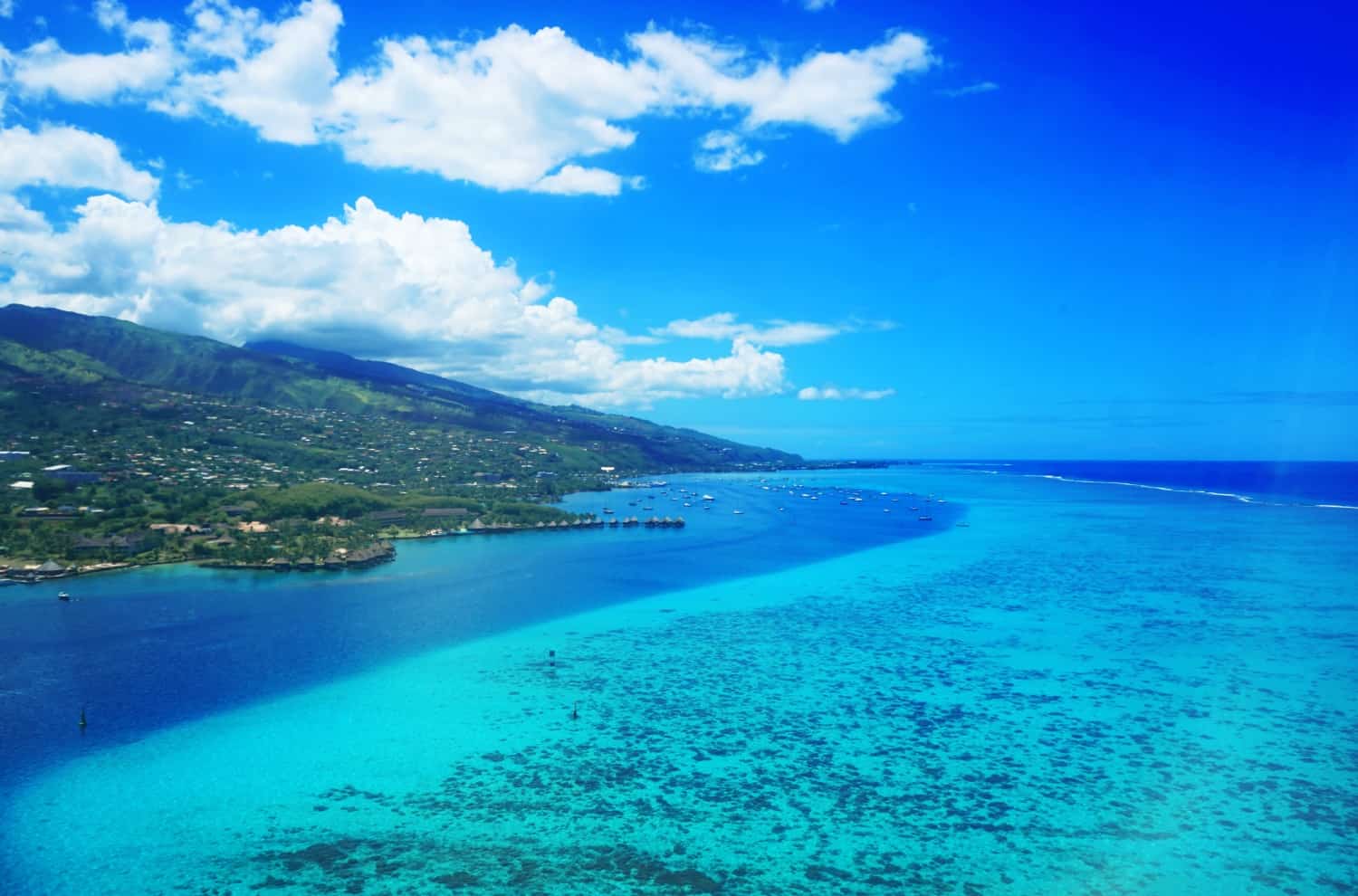 Arriving in Tahiti by flight