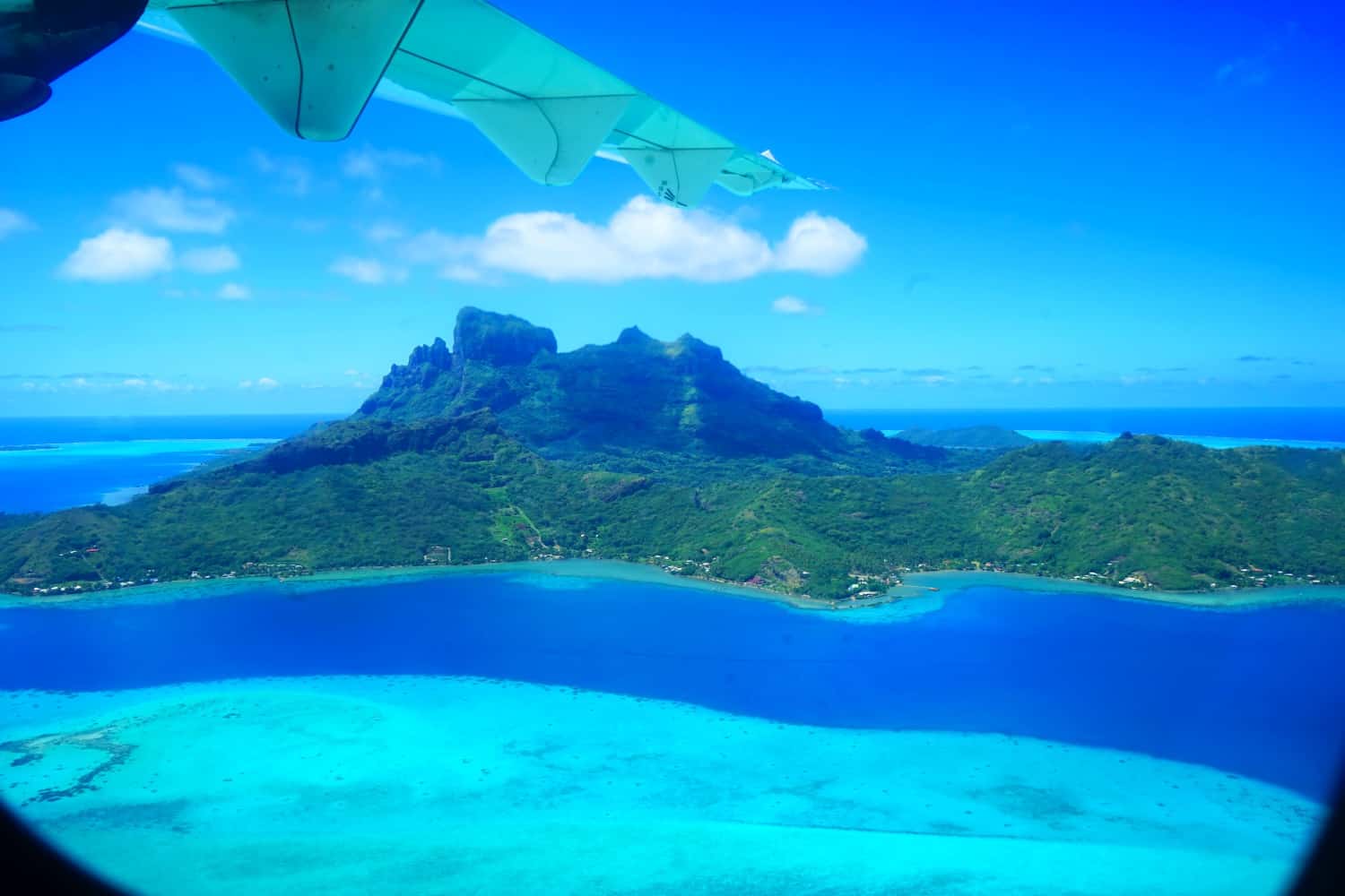 Taking off in Bora Bora