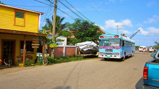 Bus in Placencia