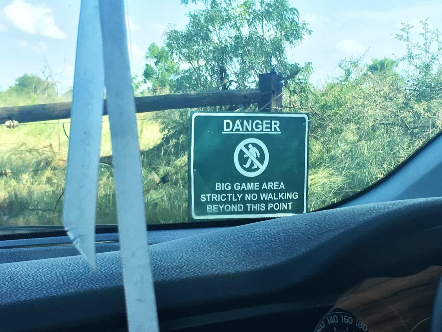 Big Game sign in Hlane National Park