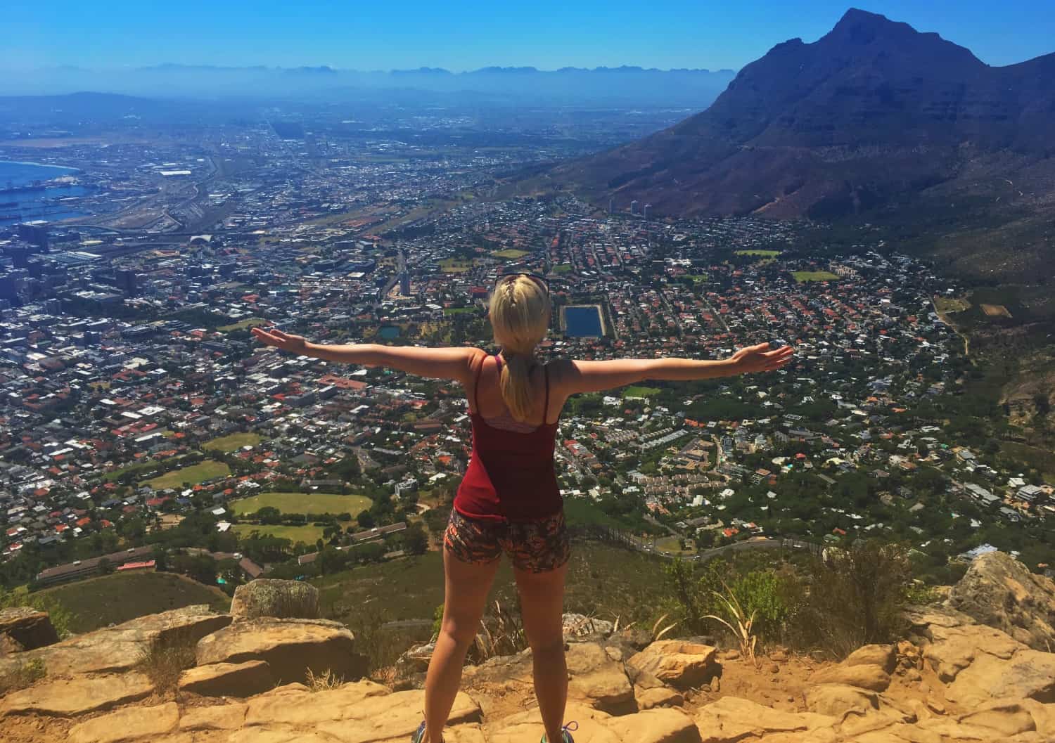 Lauren at the top of Lions Head