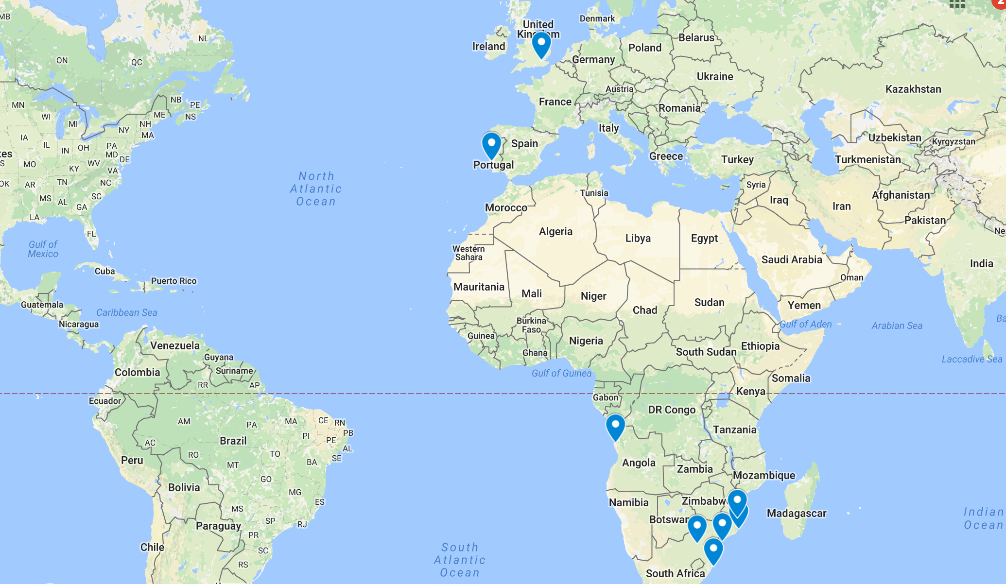 January 2017 Travel Map