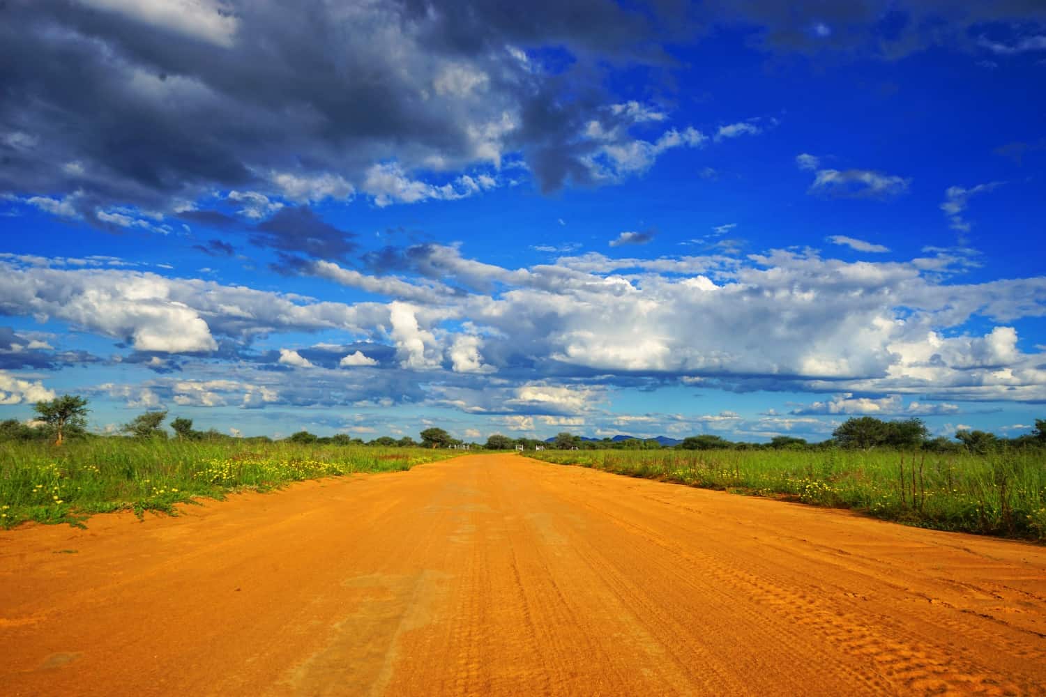 Sandy road in Namibia