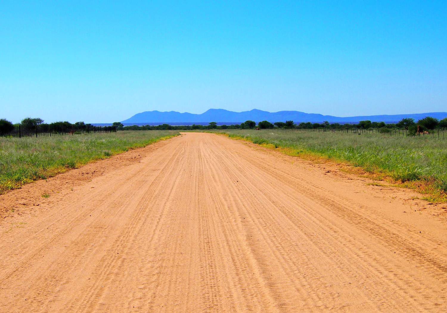 Sand road in Namibia