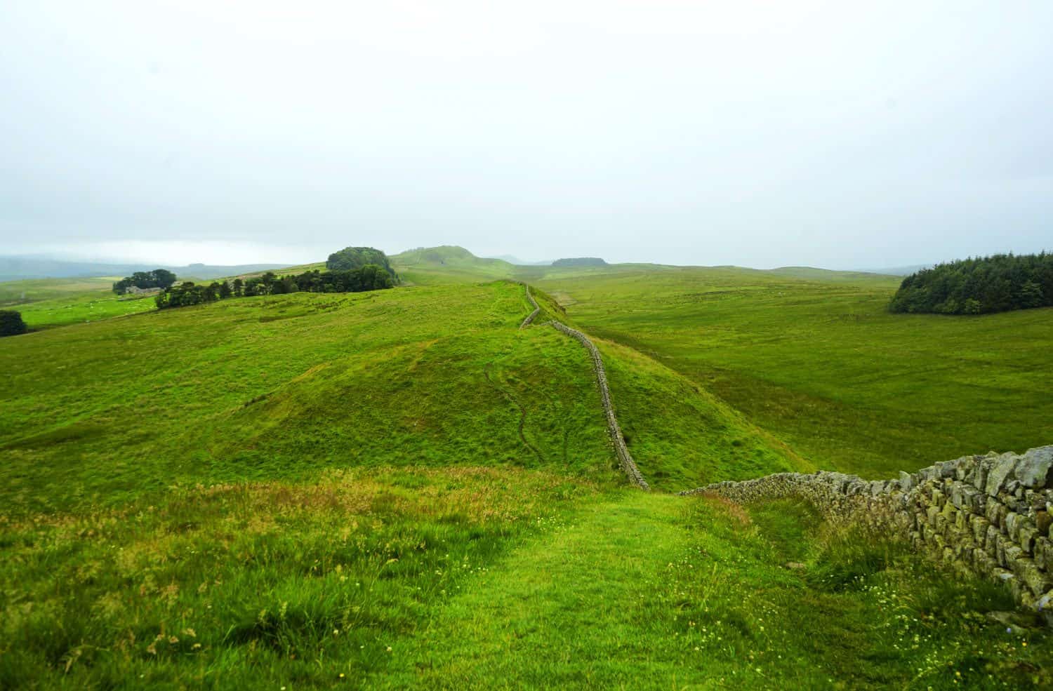 Hadrians Wall in the rain