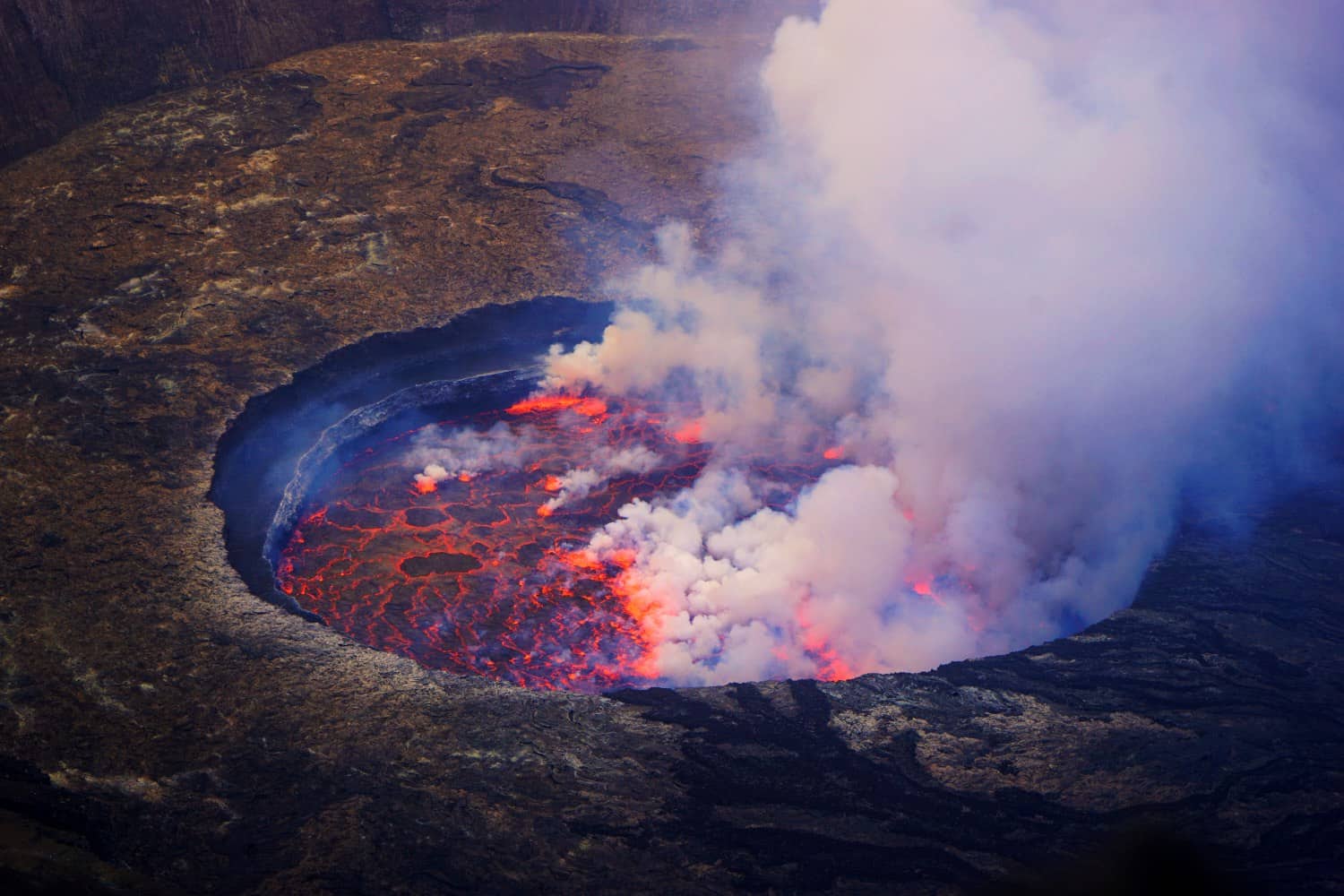 Nyiragongo during the day