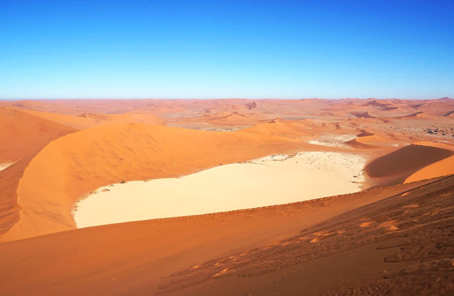 Sossusvlei sand dunes and salt pan