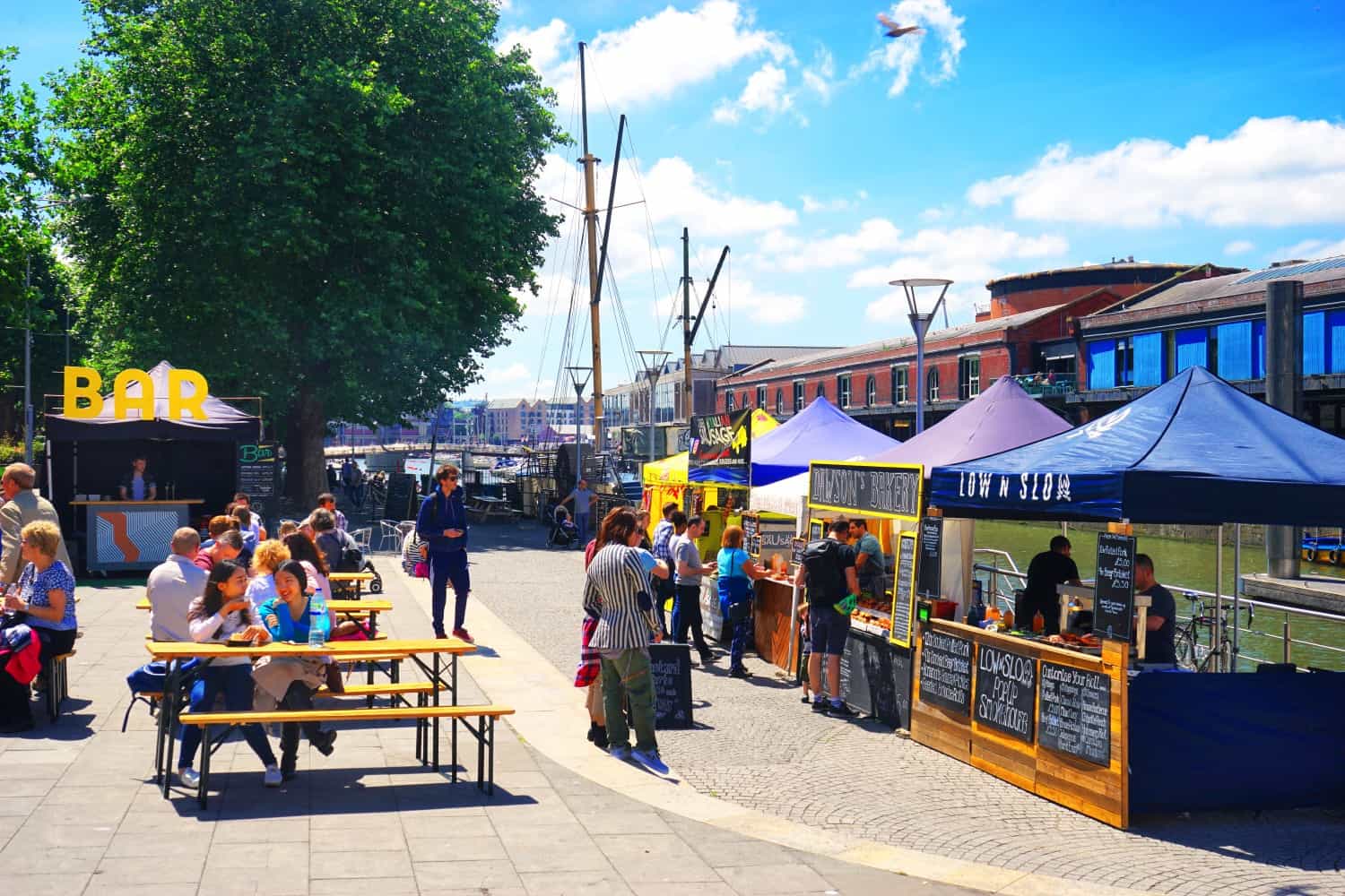 Bristol waterfront street food market