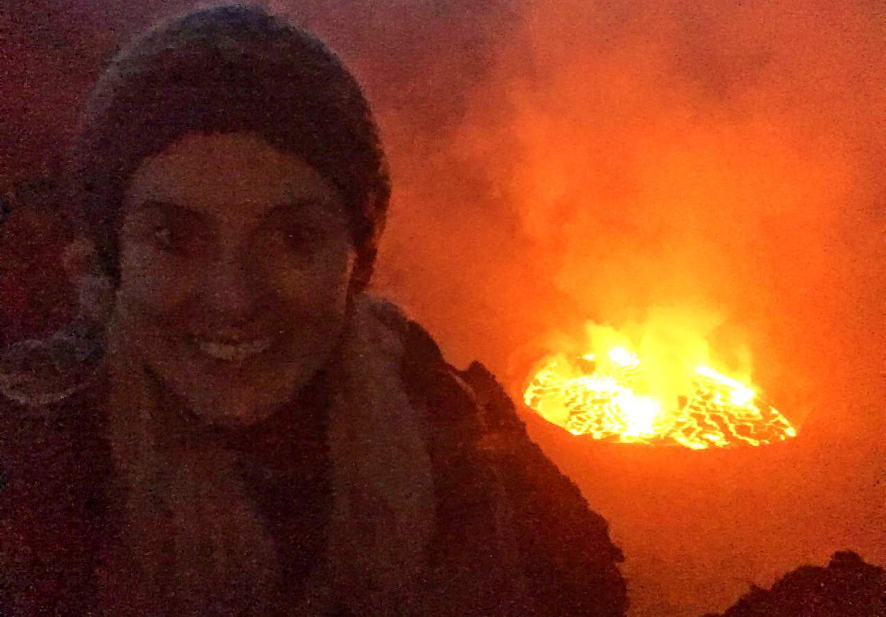 Lauren at Mount Nyiragongo